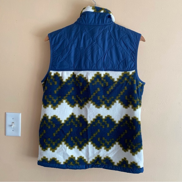 The North Face Royal Arch Fleece Vest Men Small Shady Blue Mountain Geo Print - Picture 3 of 15